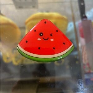 Kawaii Winking Watermelon Slice Pop Socket- Red & Green